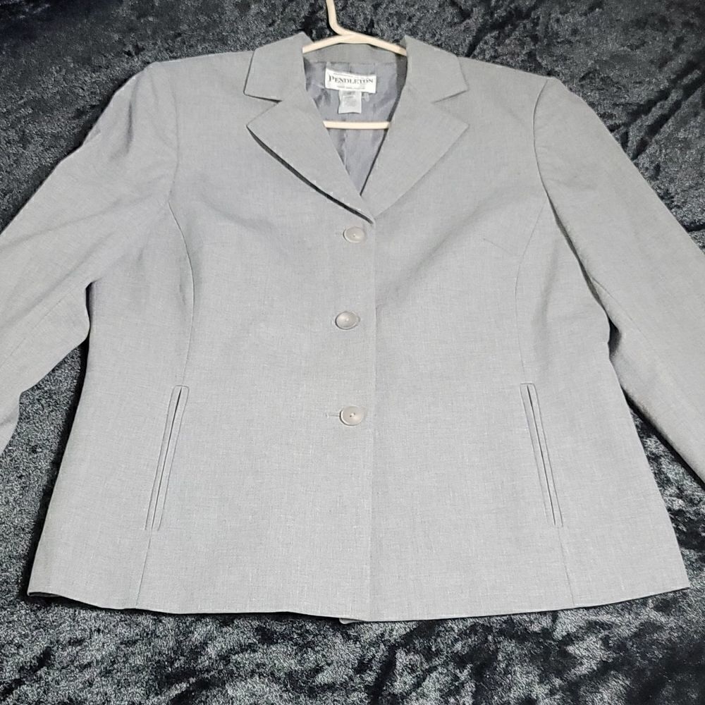 Pendleton Gray Wool Blazer  - Picture 7 of 11